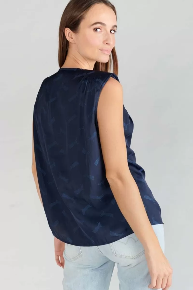 Le Temps des Cerises Tops-Top Missou En Jacquard Bleu Marine Midnight