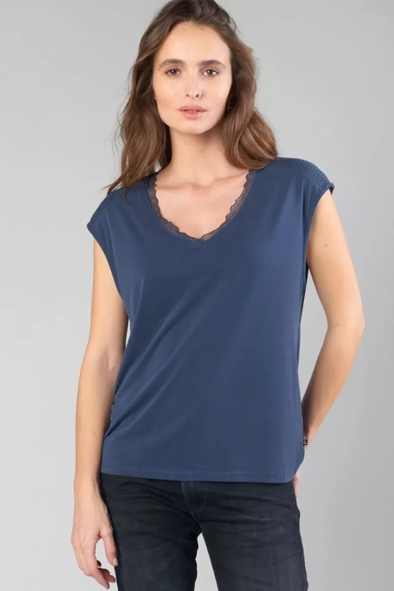 Le Temps des Cerises T-Shirts & Débardeurs-Top Nate Bleu Nuit Midnight