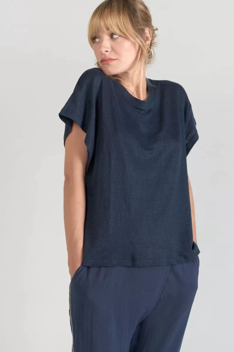 Le Temps des Cerises T-Shirts & Débardeurs-Top Overs Bleu Marine Midnight