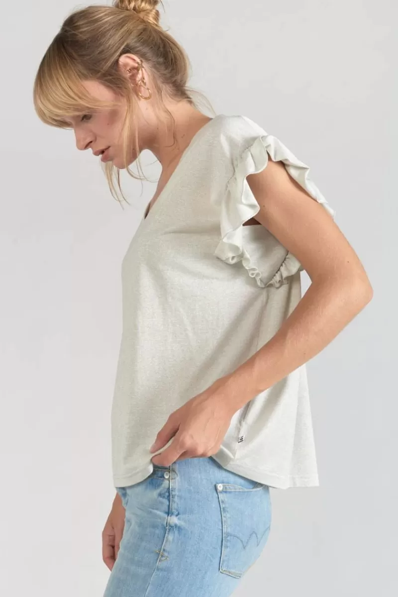 Le Temps des Cerises T-Shirts & Débardeurs-Top Ryls Blanc Irise White