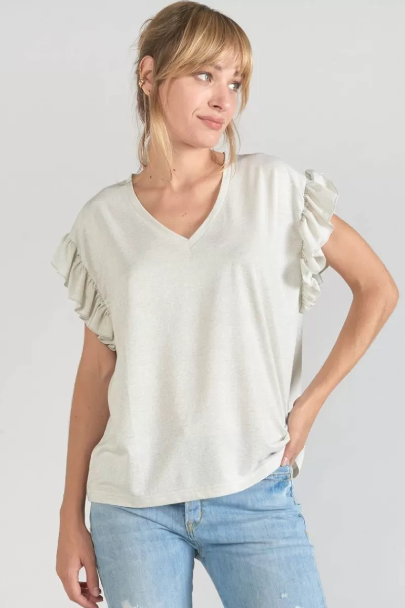 Le Temps des Cerises T-Shirts & Débardeurs-Top Ryls Blanc Irise White