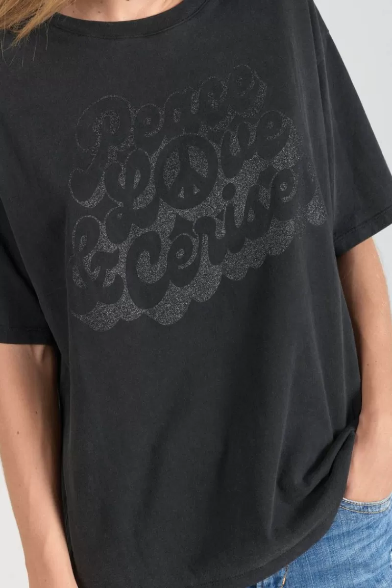 Le Temps des Cerises T-Shirts & Débardeurs-T-Shirt Cassio Noir Black