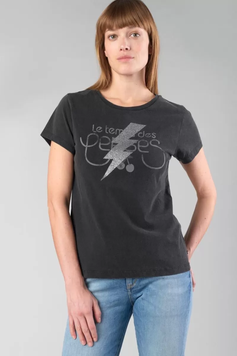 Le Temps des Cerises T-Shirts & Débardeurs-T-Shirt Tonito Noir Imprime Black