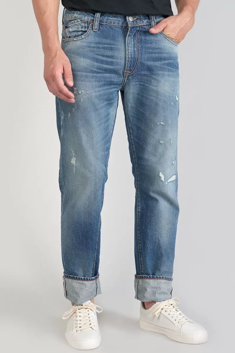 Le Temps des Cerises Coupe Regular Confort-Vintage 700/20 Regular Jeans Destroy Vintage Bleu N°3 Blue