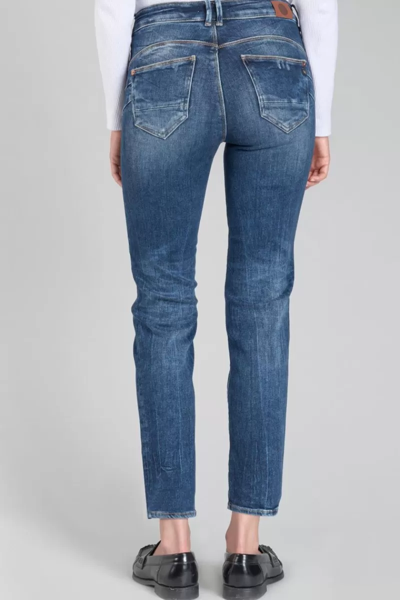 Le Temps des Cerises Coupe Regular-Zep Pulp Regular Taille Haute 7/8Eme Jeans Destroy Bleu N°2 Blue