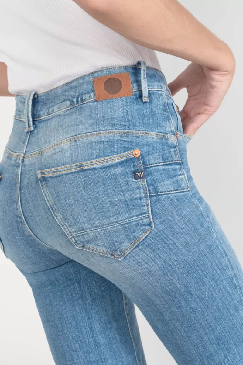 Le Temps des Cerises Coupe Regular-Zep Pulp Regular Taille Haute 7/8Eme Jeans Destroy Bleu N°4 Blue