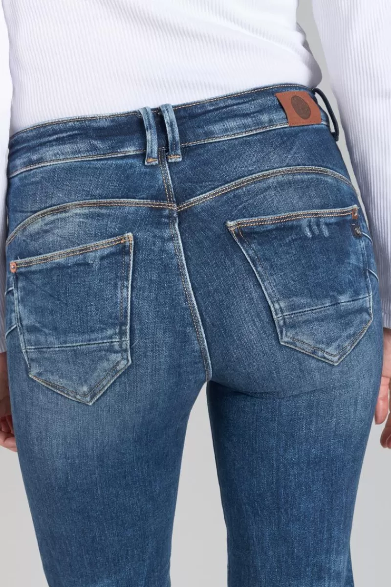 Le Temps des Cerises Coupe Regular-Zep Pulp Regular Taille Haute 7/8Eme Jeans Destroy Bleu N°2 Blue