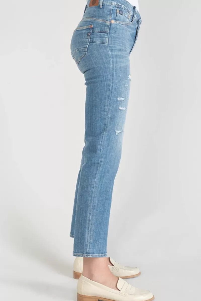 Le Temps des Cerises Coupe Regular-Zep Pulp Regular Taille Haute 7/8Eme Jeans Destroy Bleu N°4 Blue