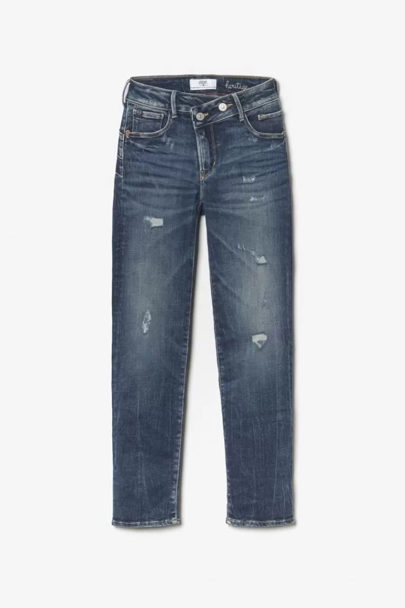 Le Temps des Cerises Coupe Regular-Zep Pulp Regular Taille Haute 7/8Eme Jeans Destroy Bleu N°2 Blue